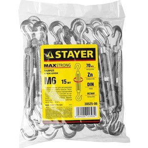 Талреп Stayer DIN 1480 крюк-крюк М6, 15шт (30525-06)