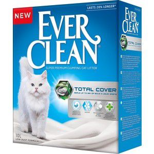 Наполнитель Ever Clean Total Cover с микрогранулами двойного действия комкующийся для кошек 10л