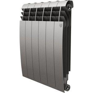 Радиатор отопления ROYAL Thermo биметаллический BiLiner 500 new Silver Satin 6 секций