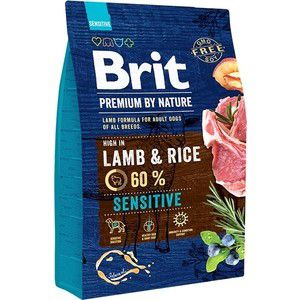 Сухой корм Brit Premium by Nature Sensitive Hight in Lamb & Rice с ягненком и рисом для собак с чувствительным пищеварением 3кг (526628)