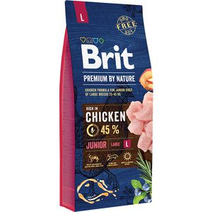 Сухой корм Brit Premium by Nature Junior L Hight in Chicken с курицей для молодых собак крупных пород 15кг (526437)