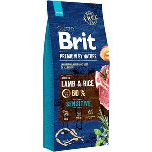 Сухой корм Brit Premium by Nature Sensitive Hight in Lamb & Rice с ягненком и рисом для собак с чувствительным пищеварением 15кг (526642)