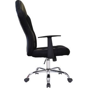 Кресло офисное Brabix Fusion EX-560 экокожа/ткань, хром, черное, 531581