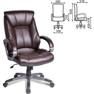 Кресло офисное Brabix Maestro EX-506 экокожа, коричневое, 530878