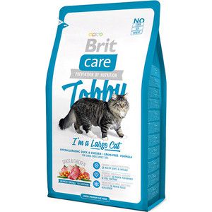 Сухой корм Brit Care Cat Tobby с уткой для кошек крупных пород 7кг (512980)