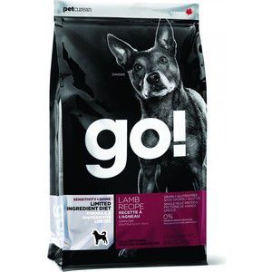 Сухой корм GO! NATURAL Holistic Dog Sensitivity+ Shine Grain+Gluten Free Lamb Recipe беззерновой с ягненком для щенков и собак 2,72кг (48535)