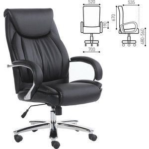 Кресло офисное Brabix Advance EX-575 хром, экокожа/черное 531825