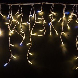 Neon-Night Гирлянда "Айсикл" 4,8х0,6 м, с эффектом мерцания, белый ПВХ, 176LED, цвет: Теплый белый, 220В