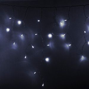 Neon-Night Гирлянда Айсикл (бахрома) светодиодный, 2,4 х 0,6 м, прозрачный провод, 230 В, диоды белые, 88 LED