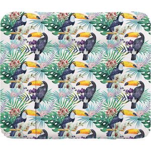 Пеленальный матрас Ceba Baby 70x85 см Flora Fauna мягкий на комод W-134(Tucan W-134-099-544) (123778)