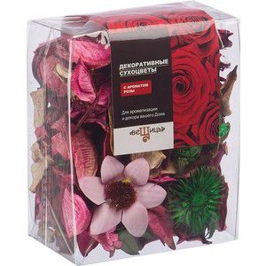 Набор сухоцветов ВеЩицы из натуральных материалов с ароматом розы, Д95 Ш60 В120, пакет