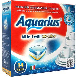 Таблетки для посудомоечной машины (ПММ) Aquarius All in 1, 14 шт