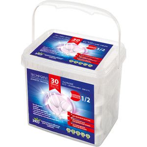 Таблетки для посудомоечной машины (ПММ) Techpoint All-in-1, бесфосфатные для половинной загрузки, 30 шт
