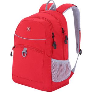 Рюкзак дорожный Wenger красный/серый, со светоотражающими элементами, 33x17x46 см, 26л, шт