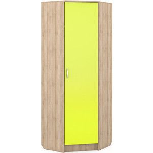 Шкаф угловой Моби Ника 404 бук песочный/лайм зеленый