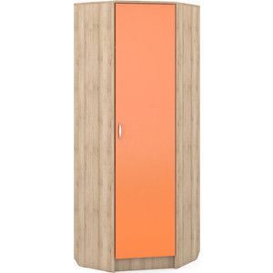 Шкаф угловой Моби Ника 404 бук песочный/оранжевый