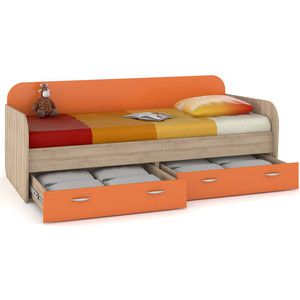 Кровать Моби Ника 424 бук песочный/оранжевый