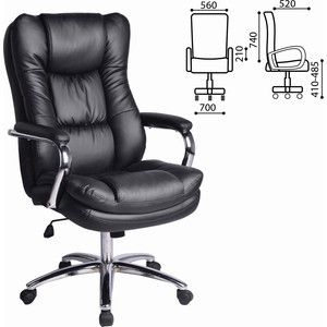 Кресло офисное Brabix Amadeus EX-507 экокожа хром черное 530879