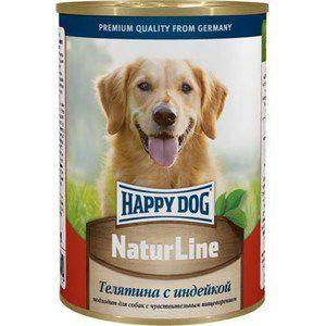Консервы Happy Dog Natur Line телятина с индейкой для собак 400г (71458)