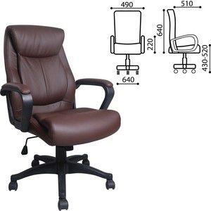 Кресло офисное Brabix Enter EX-511 экокожа коричневое 531163