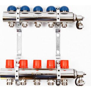 Коллекторная группа Uni-Fitt 1"х3/4" 5 выходов с регулировочными и термостатическими вентилями (441E4305)