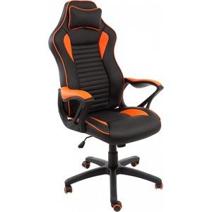 Компьютерное кресло Woodville Leon черное/оранжевое