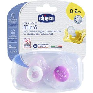 Пустышка Chicco Micro для принцессы, 0-2 месяцев, 2 шт , 310210165