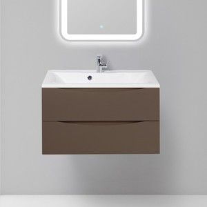 Тумба с раковиной BelBagno Marino 80 cioccolato opaco (MARINO-800-2C-SO-CTO-P, BB800/450-LV-MR-PR)