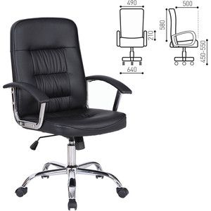 Кресло офисное Brabix Bit EX-550 хром, экокожа черное