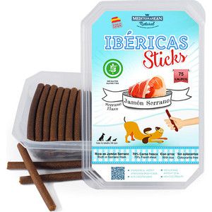 Лакомство MEDITERRANEAN IBERICAS Sticks Serrano Ham палочки из испанского хамона для собак 900г (75шт)
