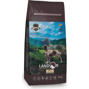 Сухой корм LANDOR Adult Dog Lamb and Rice гипоаллергенный с ягненком и рисом для взрослых собак всех пород 1кг