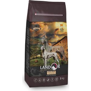 Сухой корм LANDOR Adult Large Breed Lamb and Rice гипоаллергенный с ягнёнком и рисом для взрослых собак крупных пород 15кг