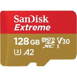 Карта памяти Sandisk Extreme microSDXC 128GB + SD Adapter 160MB/s A2 C10 V30 UHS-I U3 (SDSQXA1-128G-GN6AA)