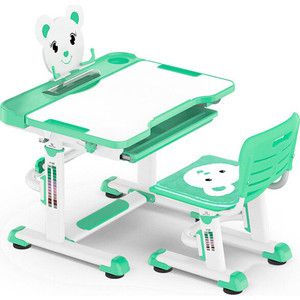 Комплект мебели (столик + стульчик) Mealux BD-04 green столешница белая/пластик зеленый