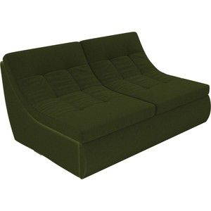 Модуль Лига Диванов Холидей раскладной диван микровельвет зеленый