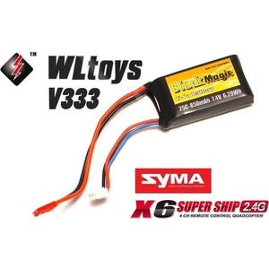 Аккумулятор Black Magic Li-Po 850мАч 25C Soft Case JST BEC plug (for WLToys V262)