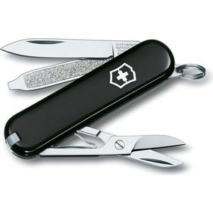 Нож перочинный Victorinox Classic 0.6223.3 (58мм 7 функций, черный)