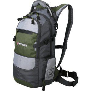 Рюкзак спортивный Wenger NARROW HIKING PACK серый/зеленый (13024415)