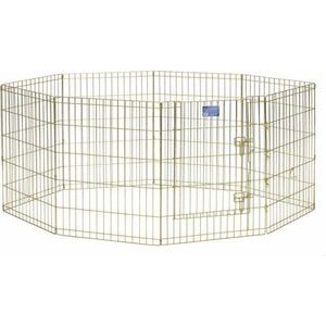 Вольер Midwest Gold Zinc 30" Exercise Pen with Door 8 панелей 61х76h см с дверью позолоченный цинк для животных