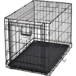 Клетка Midwest Ovation 30" Single Door Crate 79x49x55h см с торцевой вертикально-откидной дверью черная для собак