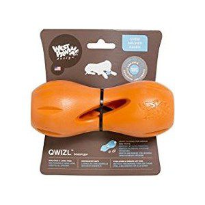 Игрушка Zogoflex Qwizl Large гантеля оранжевая 17x7 см для собак (West Paw Design)