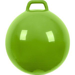 Мяч прыгун МалышОК , диаметр 500мм с ручкой зеленый в под. упаковке