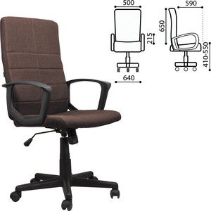 Кресло офисное Brabix Focus EX-518 ткань коричневое 531577