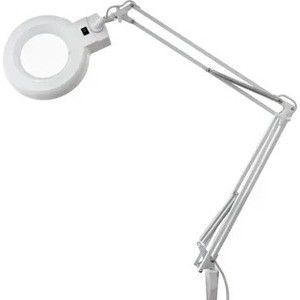 Настольная лампа REXANT Лампа-лупа на струбцине круглая 3D белая