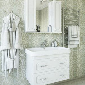 Мебель для ванной Sanflor Ксения 80 белый, подвесная