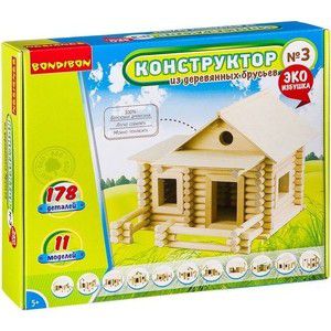 Конструктор Bondibon из деревянных брусьев №3 (ВВ2603 )