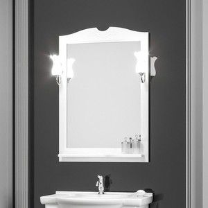 Зеркало с полкой Opadiris Тибет 70 для светильников Z0000006243, белый матовый 9003 (Z0000012653)