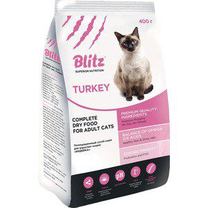 Сухой корм Blitz Petfood Superior Nutrition Adult Cats with Turkey с индейкой для взрослых кошек 2кг
