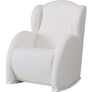 Кресло-качалка Micuna Wing/Flor white/white искусственная кожа