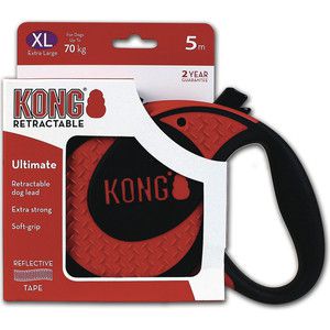 Рулетка KONG Ultimate XL лента 5м красная для собак до 70кг